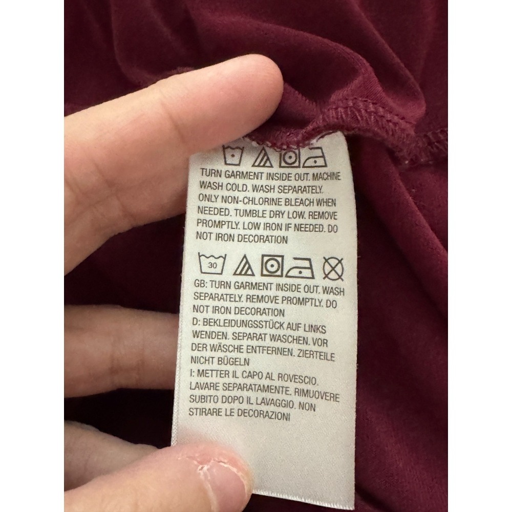 Susan Graver Occasions Top Women 2X Wine Liquid Knit Embellished Mock Neck - Picture 12 of 16
